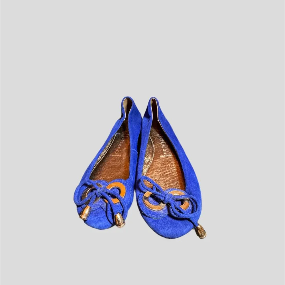 Jeffrey Campbell royal blue suede size 8  flats loafers